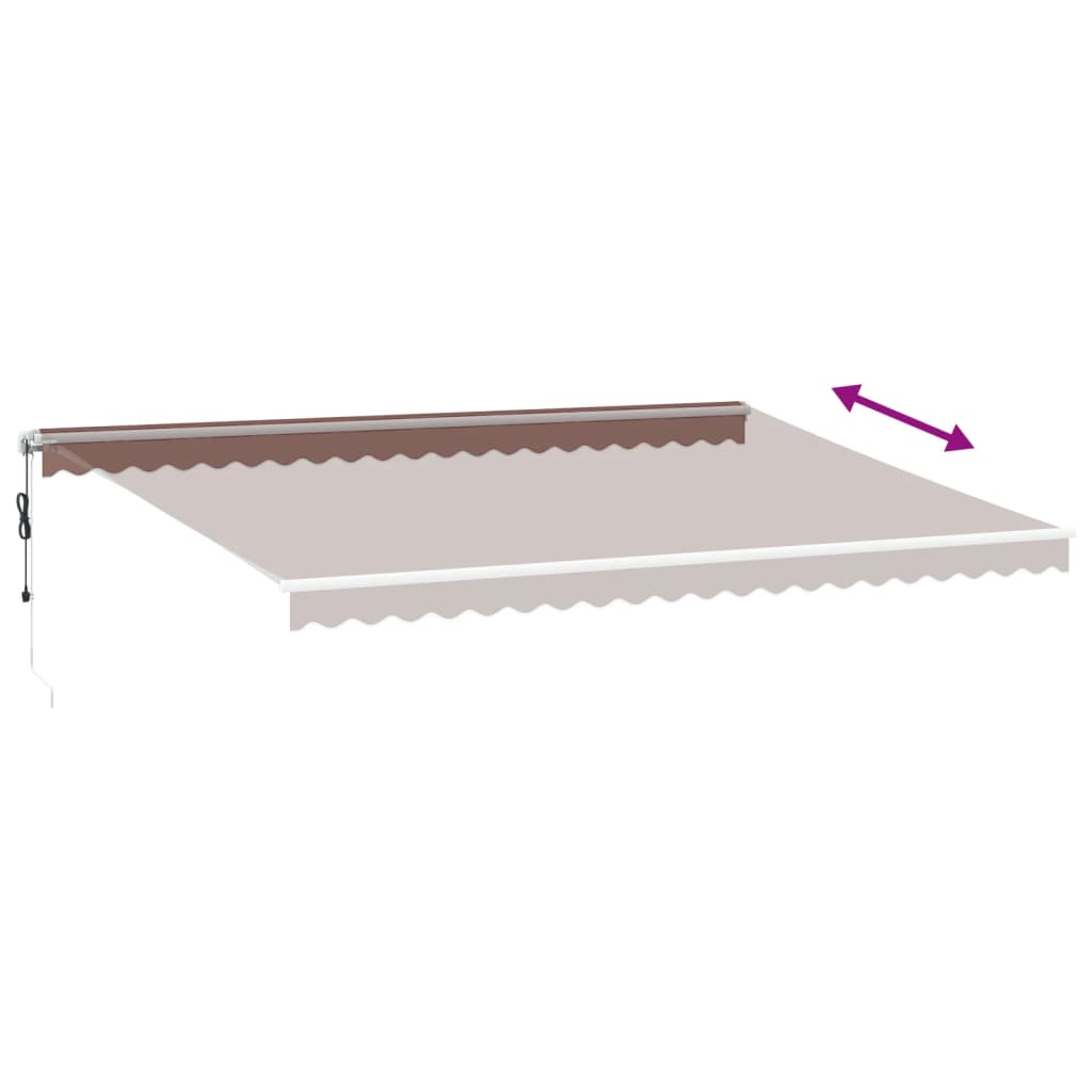 Tenda na automatsko uvlačenje s LED smeđa 500x350 cm