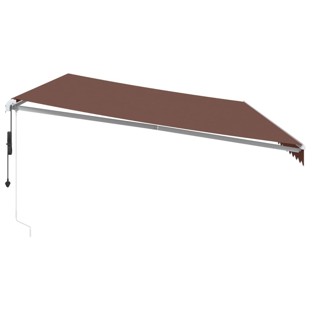 Tenda na automatsko uvlačenje s LED smeđa 600 x 350 cm