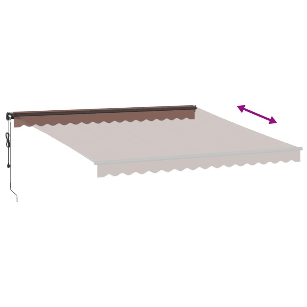 Tenda na automatsko uvlačenje smeđa 400 x 350 cm