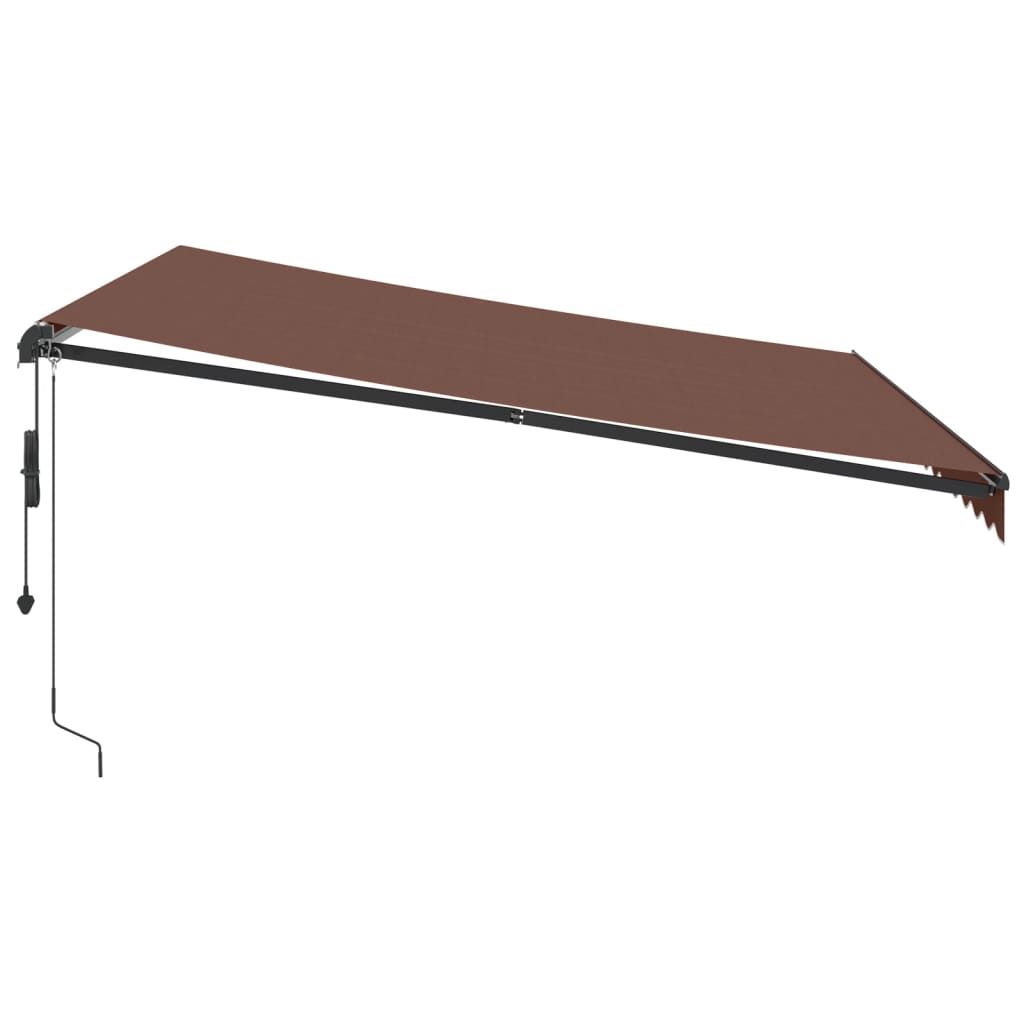 Tenda na automatsko uvlačenje s LED smeđa 400 x 350 cm