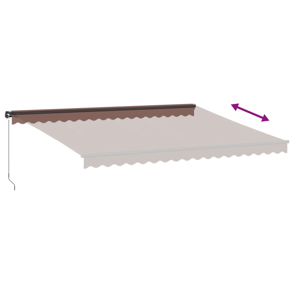 Tenda na ručno uvlačenje smeđa 450 x 350 cm
