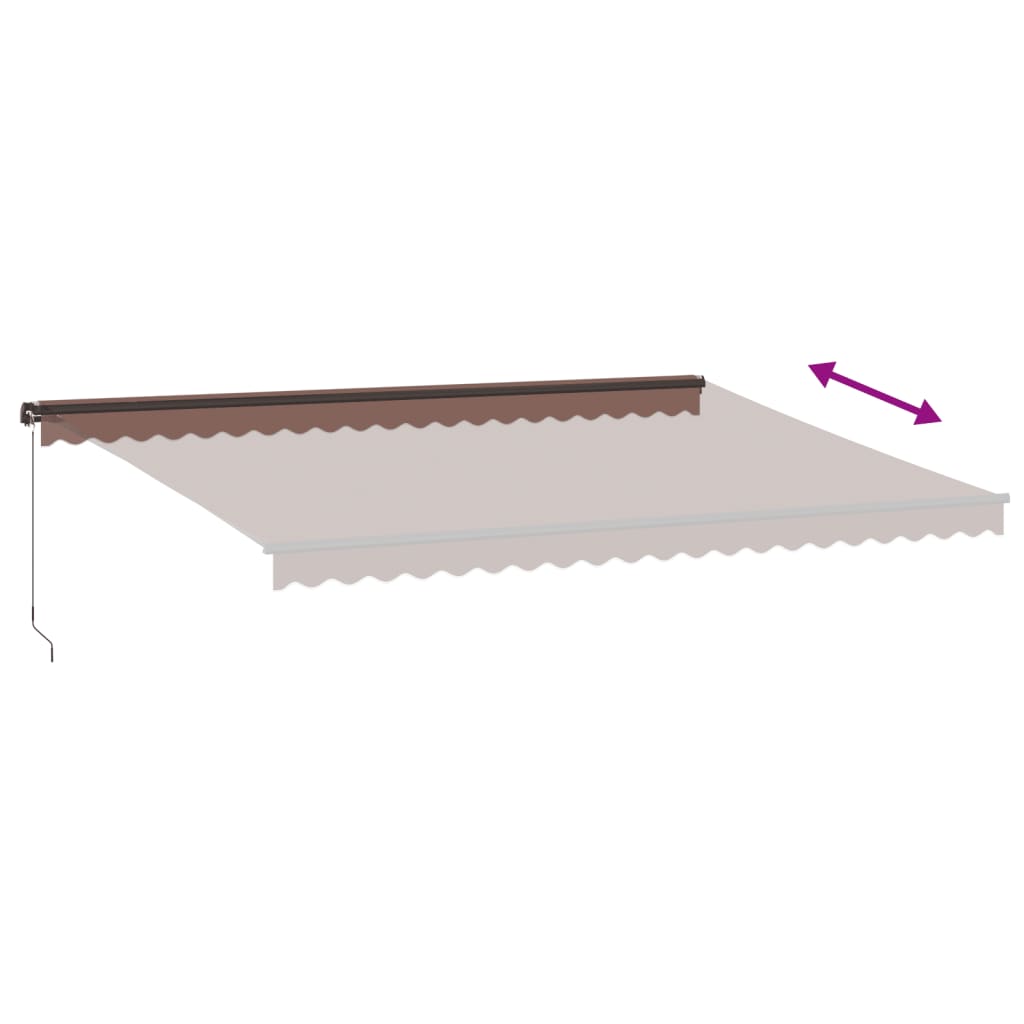 Tenda na ručno uvlačenje smeđa 500 x 350 cm