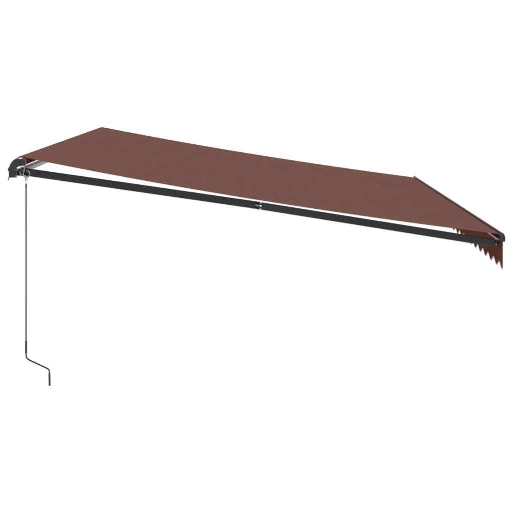 Tenda na ručno uvlačenje s LED smeđa 500 x 350 cm
