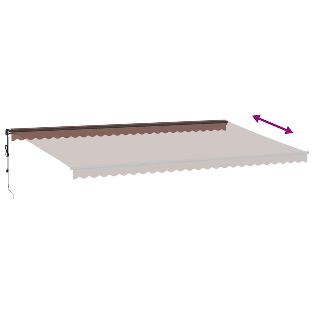 Tenda na automatsko uvlačenje smeđa 600 x 350 cm