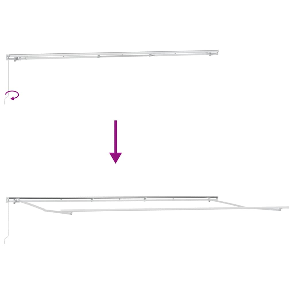 Tenda na ručno uvlačenje smeđa 600 x 300 cm