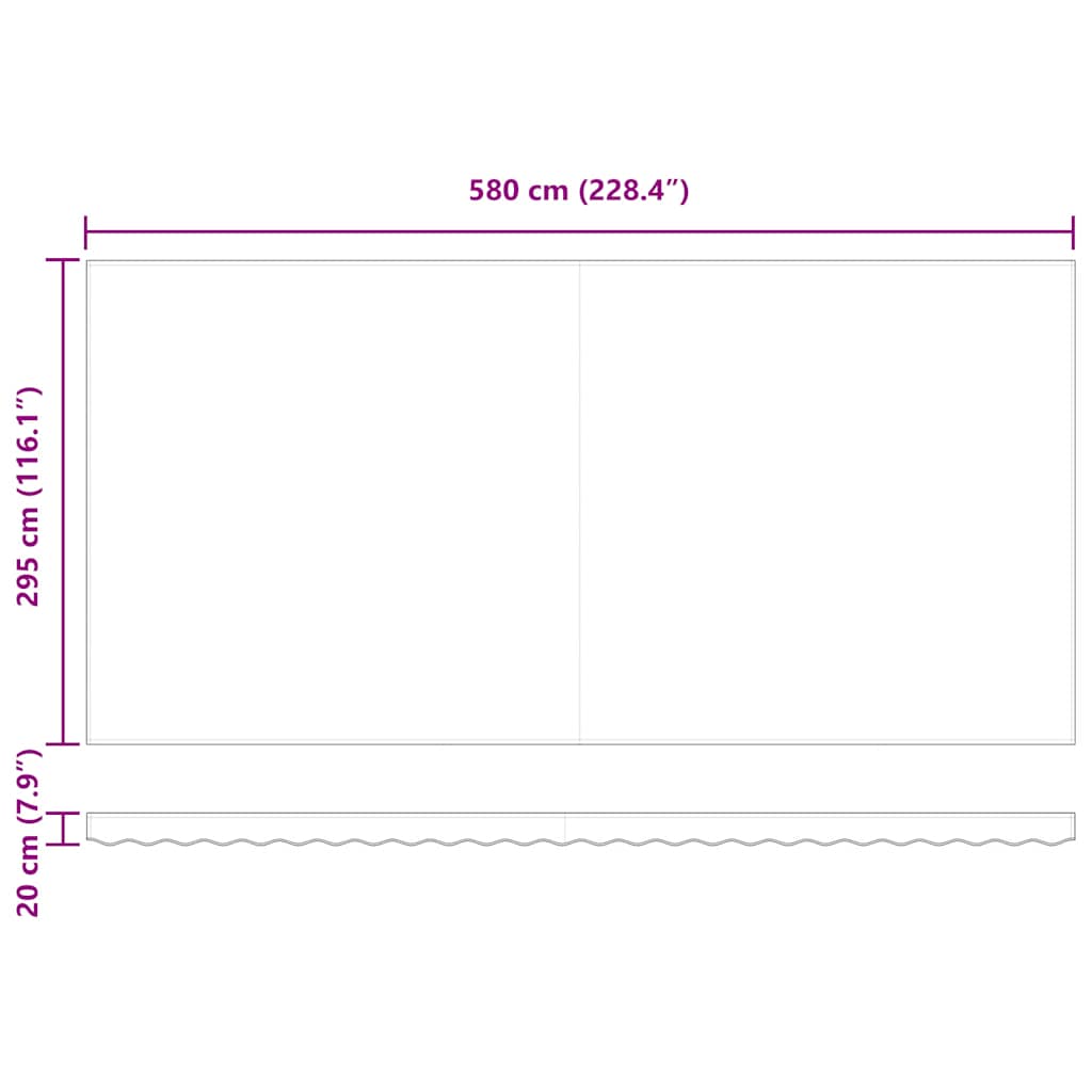 Tenda na ručno uvlačenje smeđa 600 x 300 cm