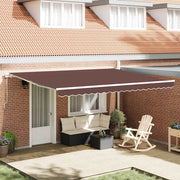 Tenda na ručno uvlačenje smeđa 450 x 300 cm