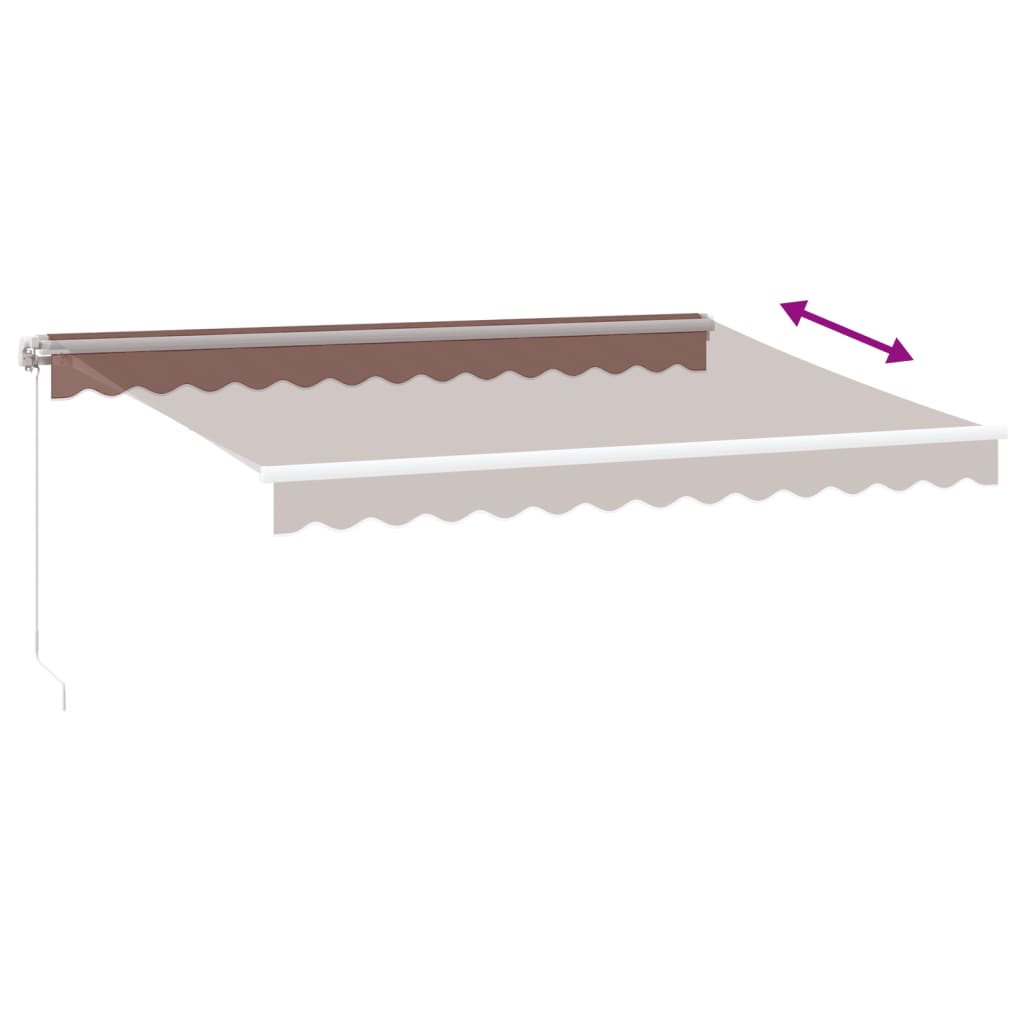 Tenda na ručno uvlačenje smeđa 350 x 250 cm
