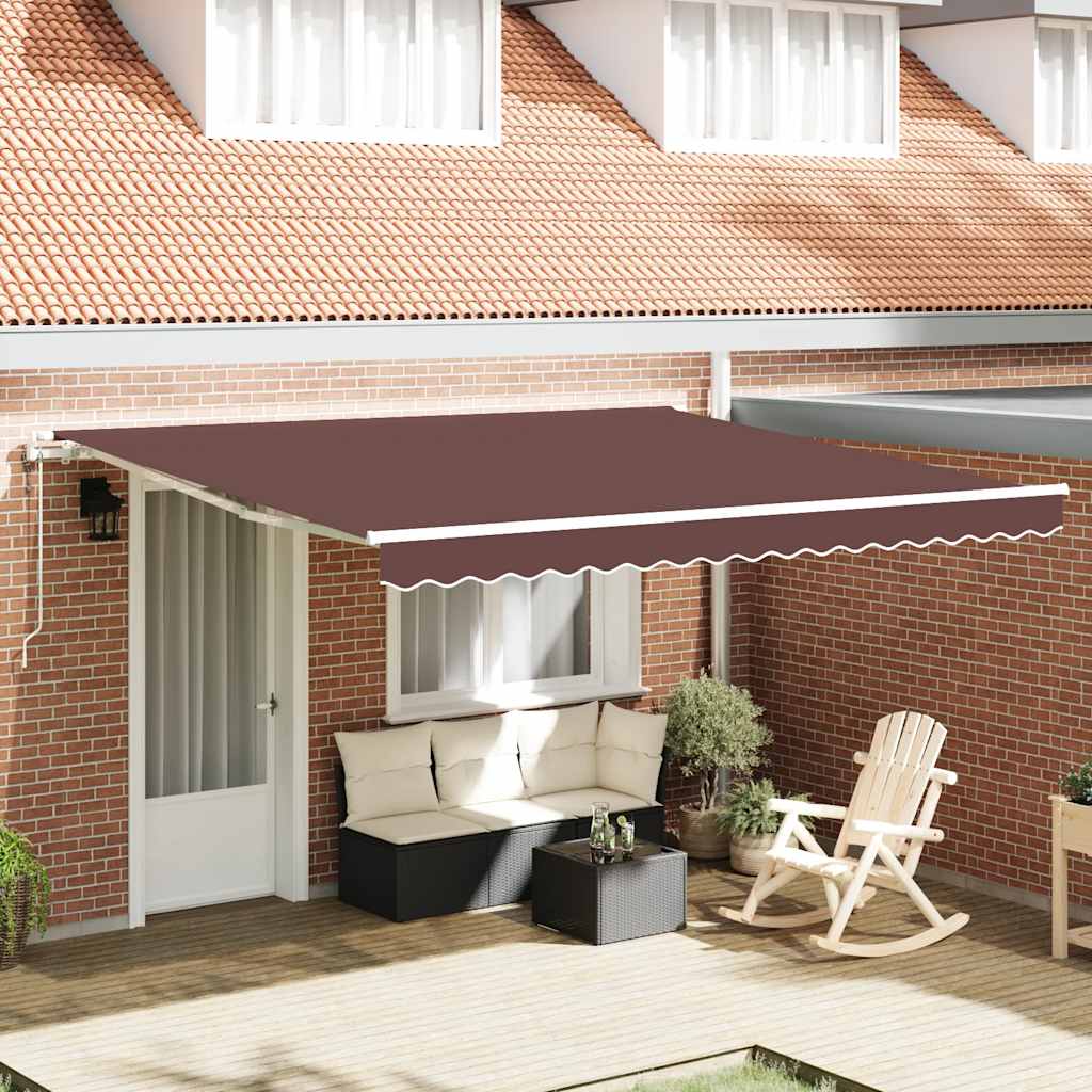 Tenda na automatsko uvlačenje smeđa 400 x 300 cm