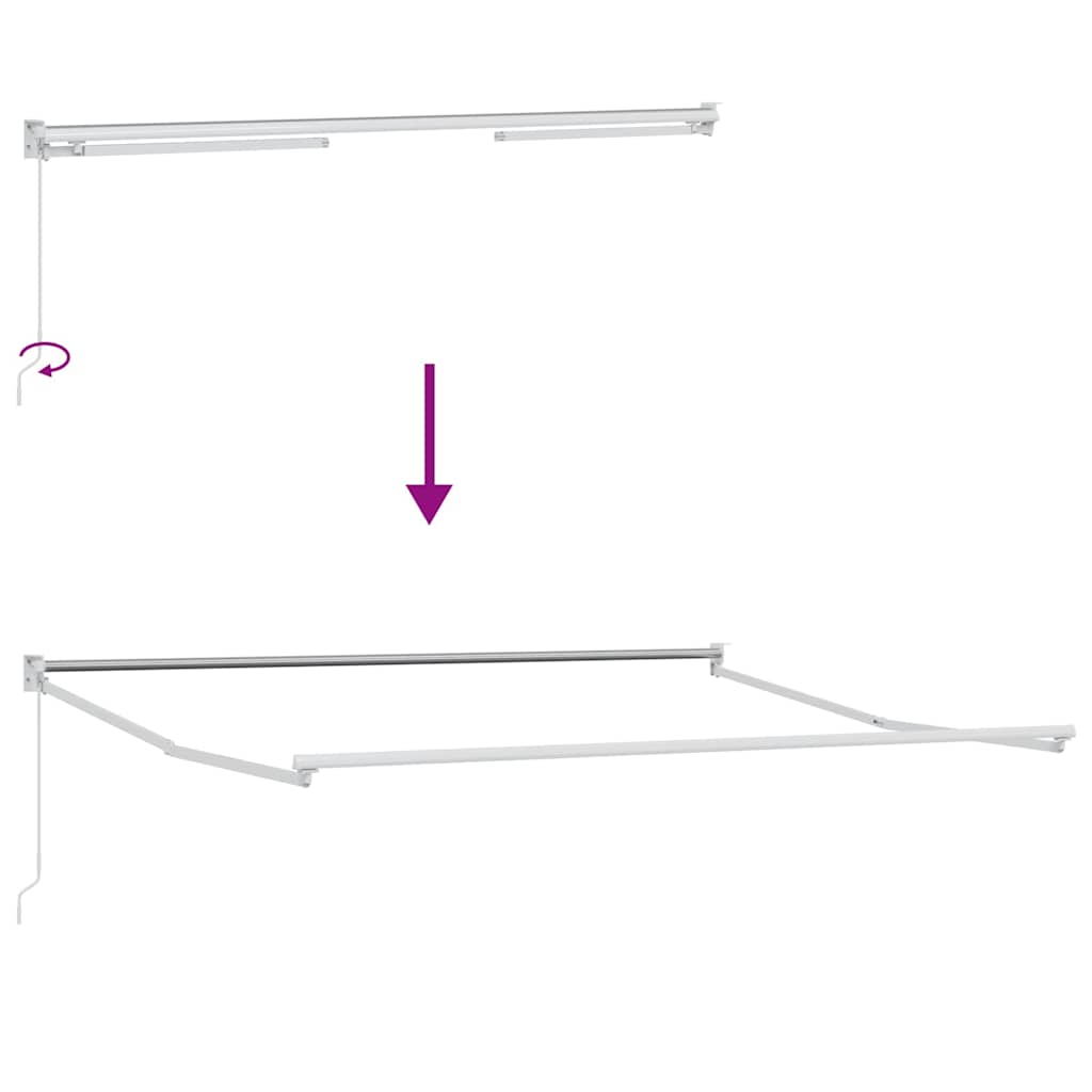Tenda na ručno uvlačenje smeđa 450 x 300 cm