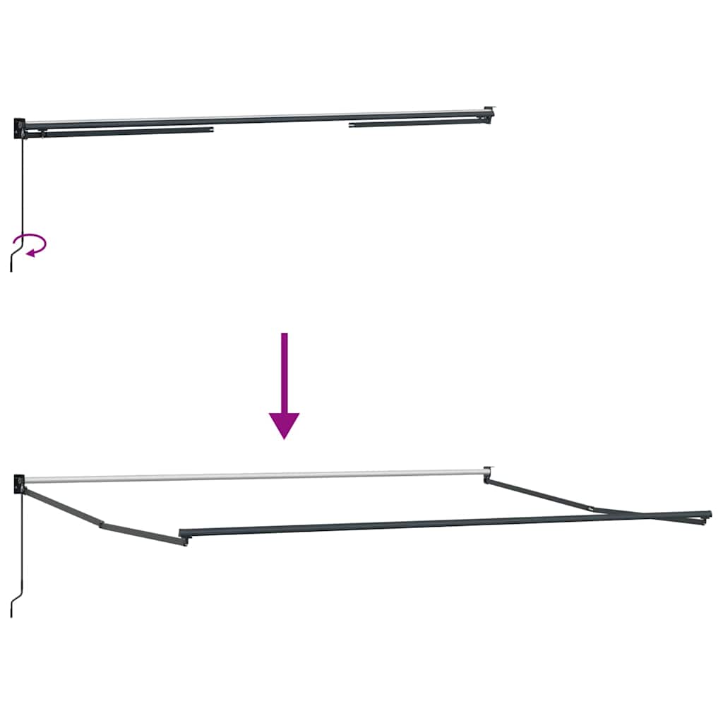 Tenda na ručno uvlačenje smeđa 500 x 300 cm