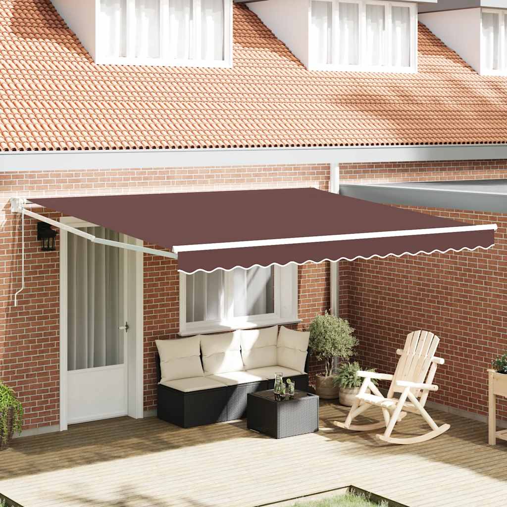 Tenda na automatsko uvlačenje smeđa 400 x 300 cm