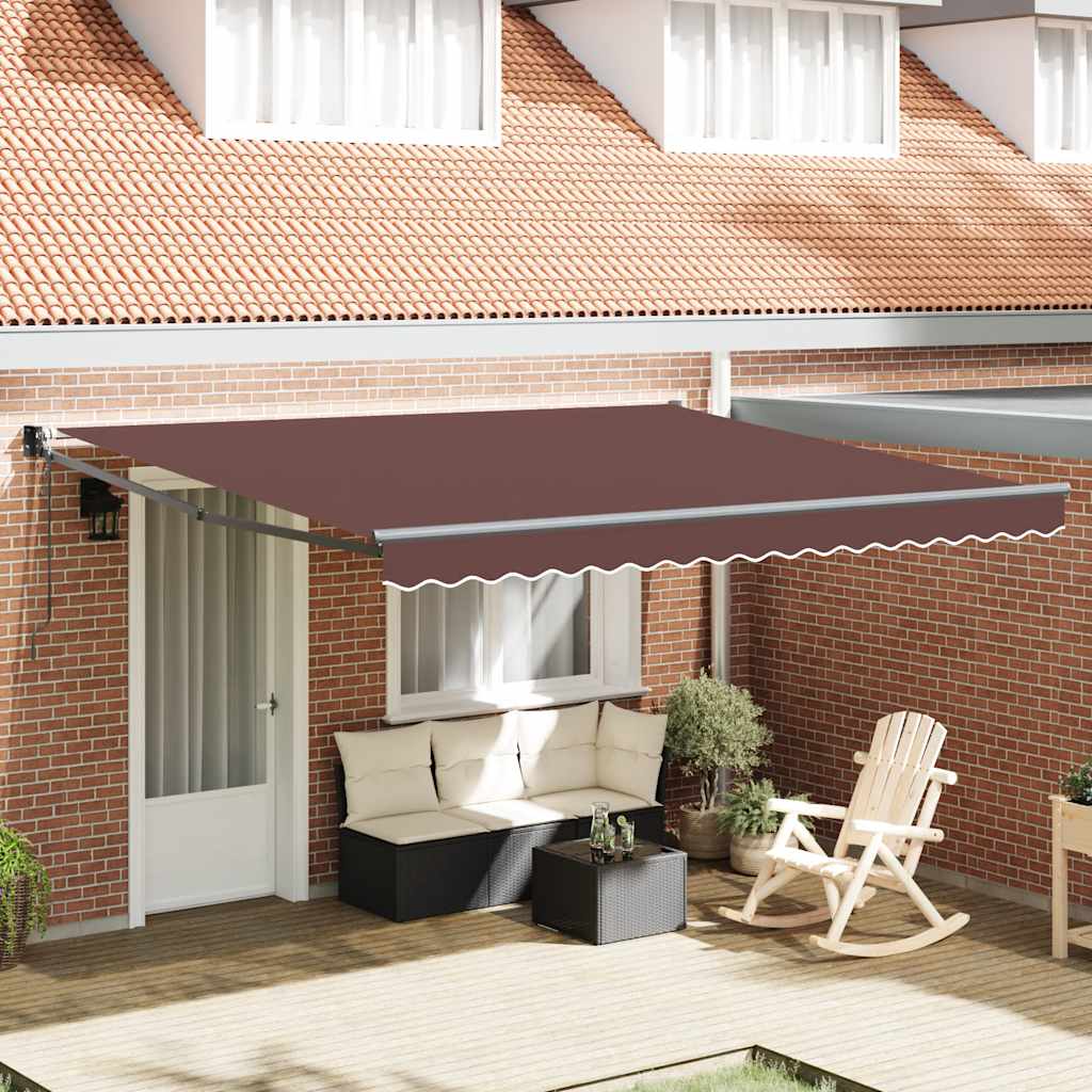 Tenda na automatsko uvlačenje smeđa 400 x 300 cm