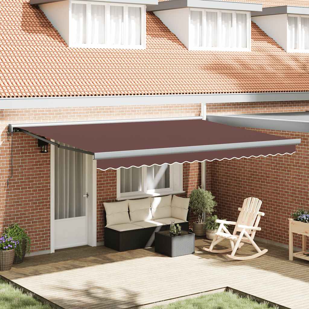 Tenda na automatsko uvlačenje smeđa 450 x 300 cm