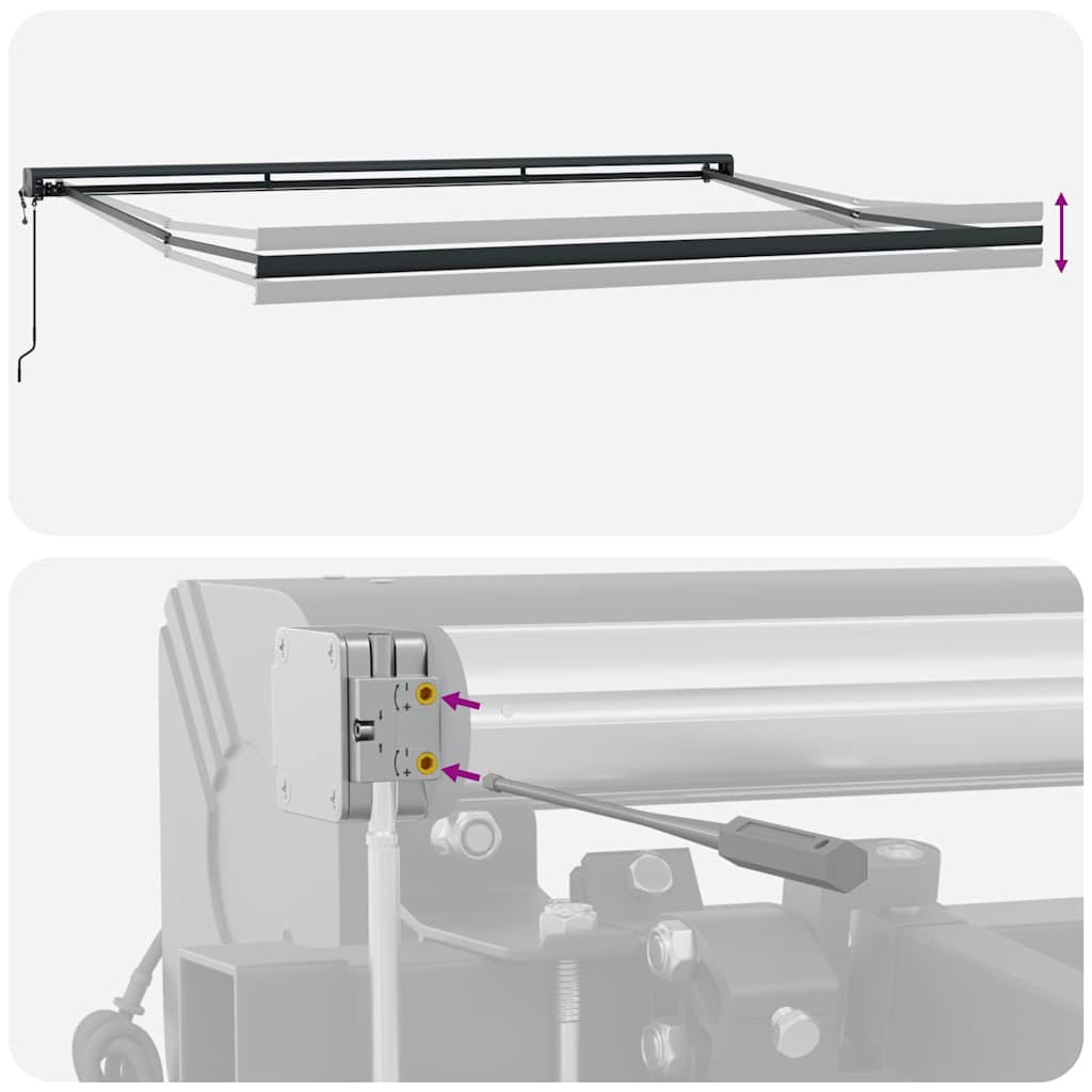 Tenda na automatsko uvlačenje smeđa 500 x 300 cm