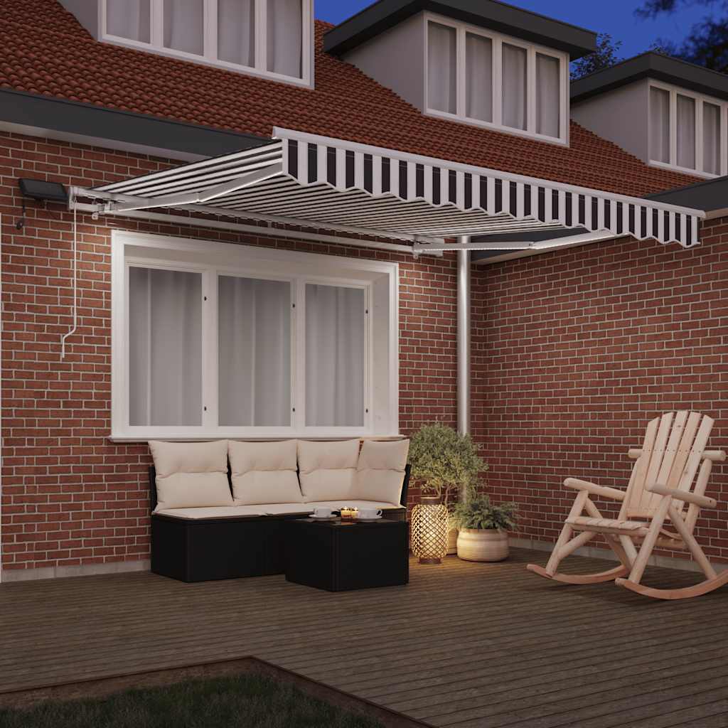 Tenda na ručno uvlačenje LED antracit i bijela 300 x 250 cm