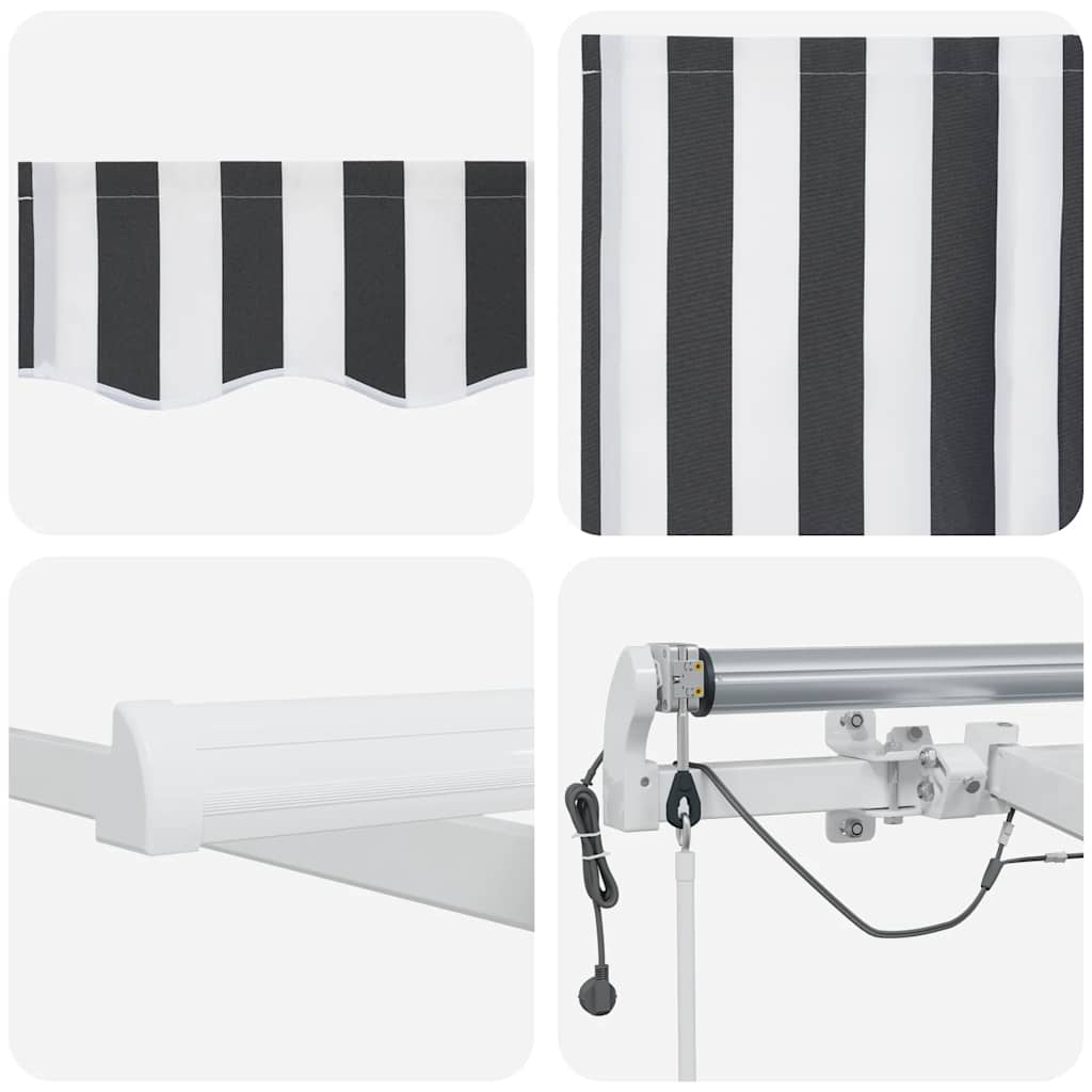 Tenda na automatsko uvlačenje LED antracit i bijela 300x250 cm
