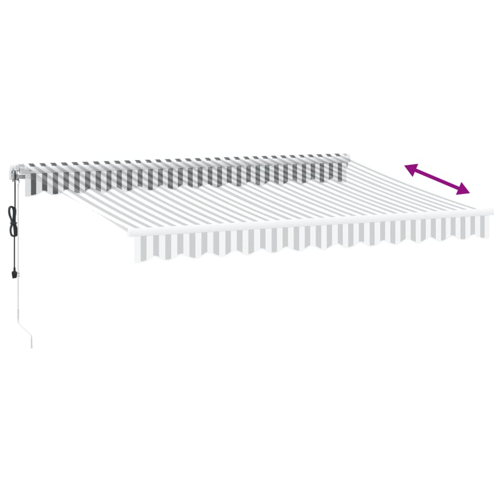 Tenda na automatsko uvlačenje LED antracit i bijela 350x250 cm