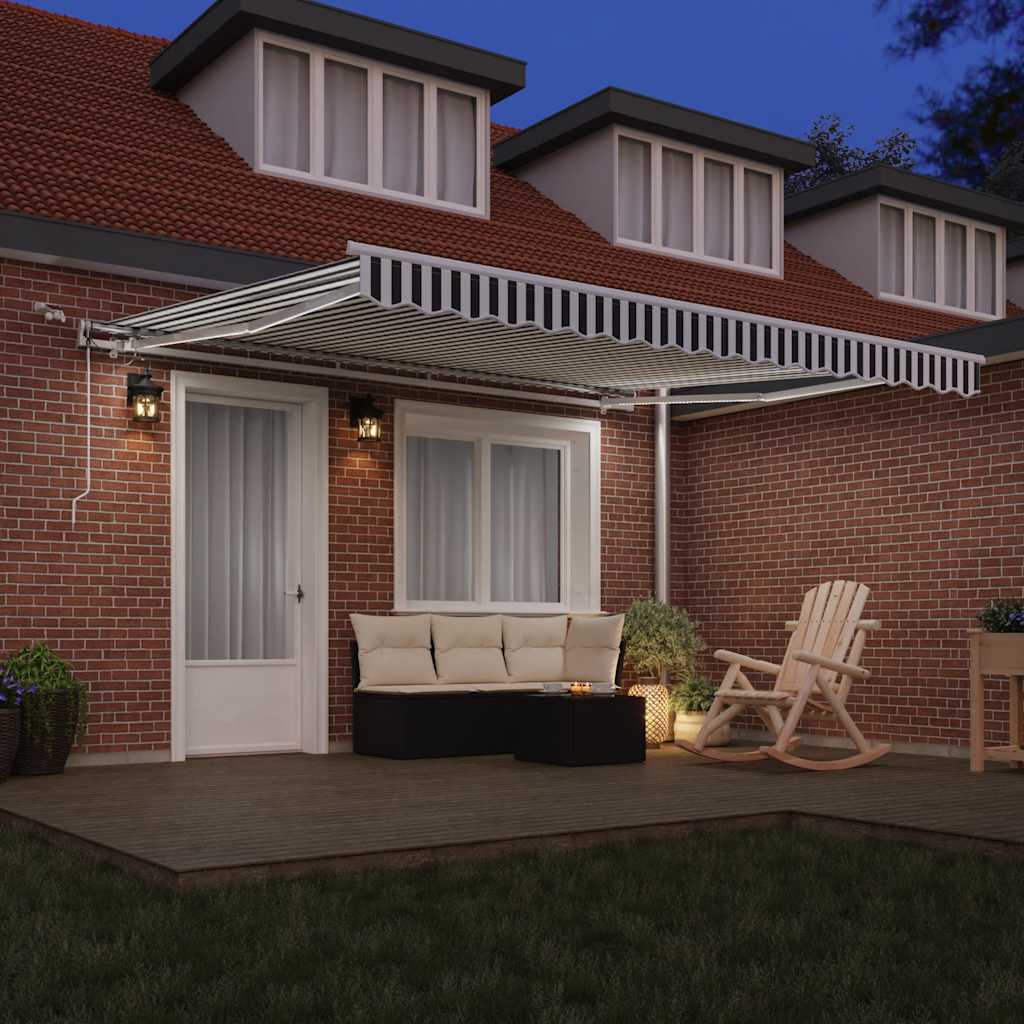 Tenda na automatsko uvlačenje LED antracit i bijela 400x300 cm