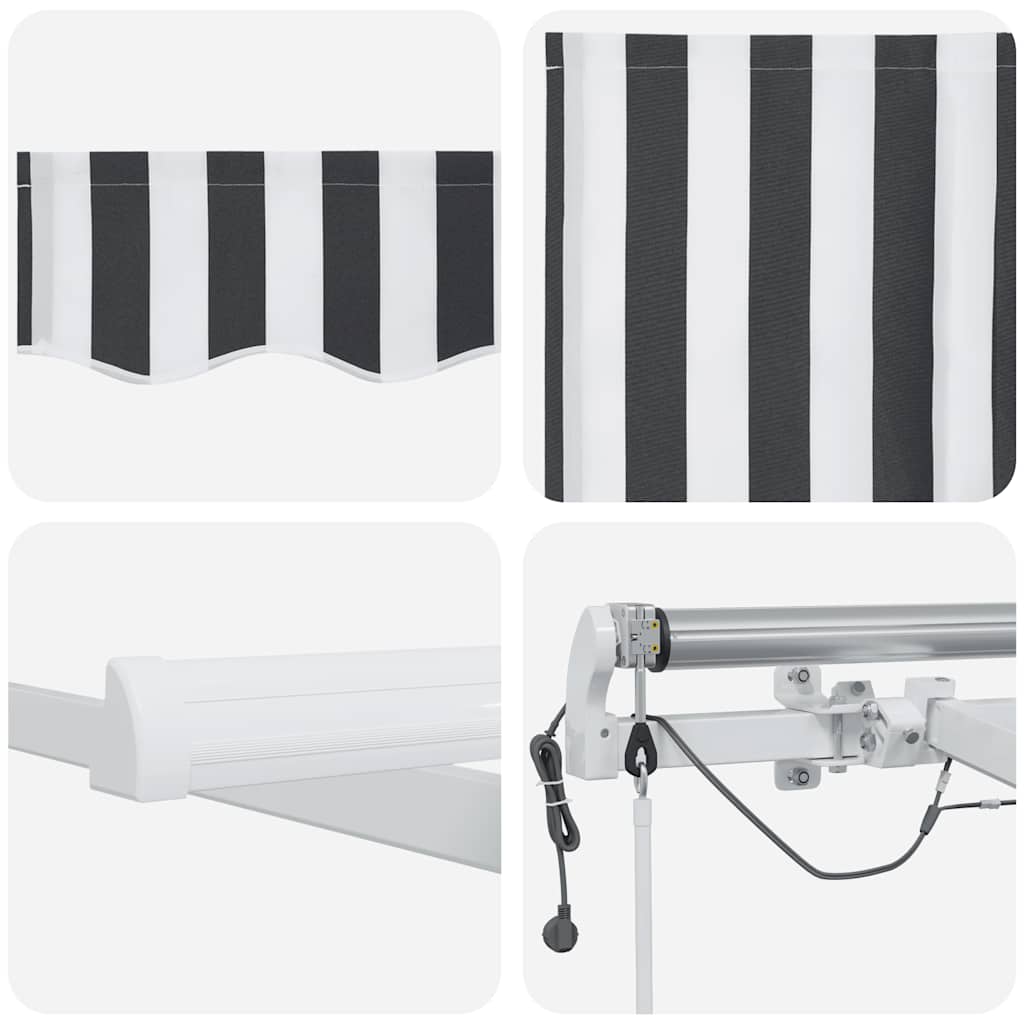 Tenda na automatsko uvlačenje LED antracit i bijela 400x300 cm