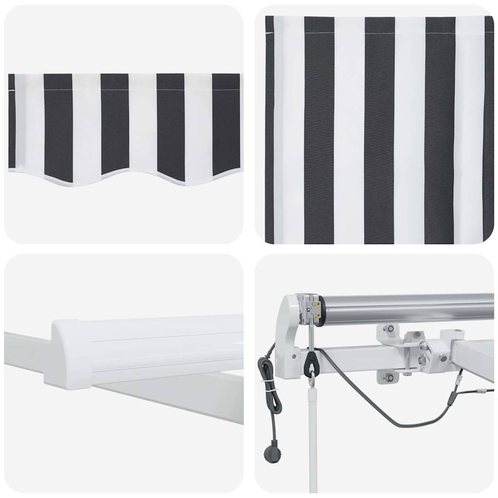 Tenda na automatsko uvlačenje LED antracit i bijela 500x300 cm