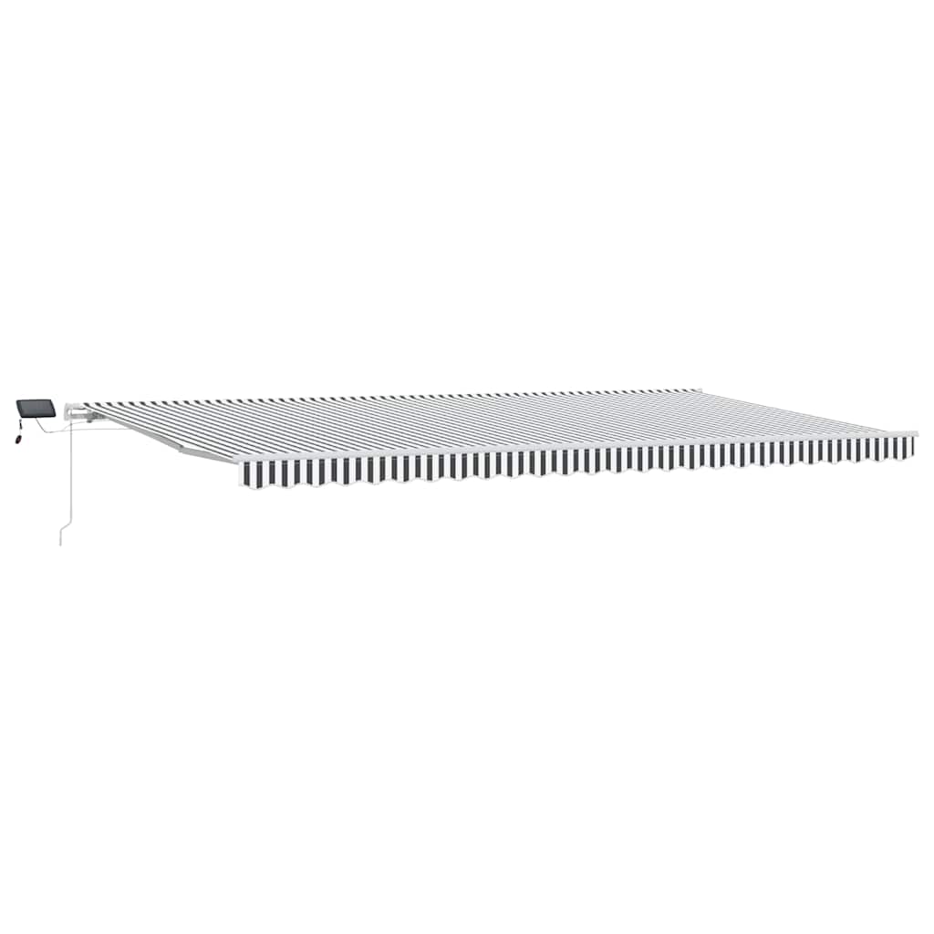 Tenda na ručno uvlačenje s LED antracit i bijela 600x300 cm