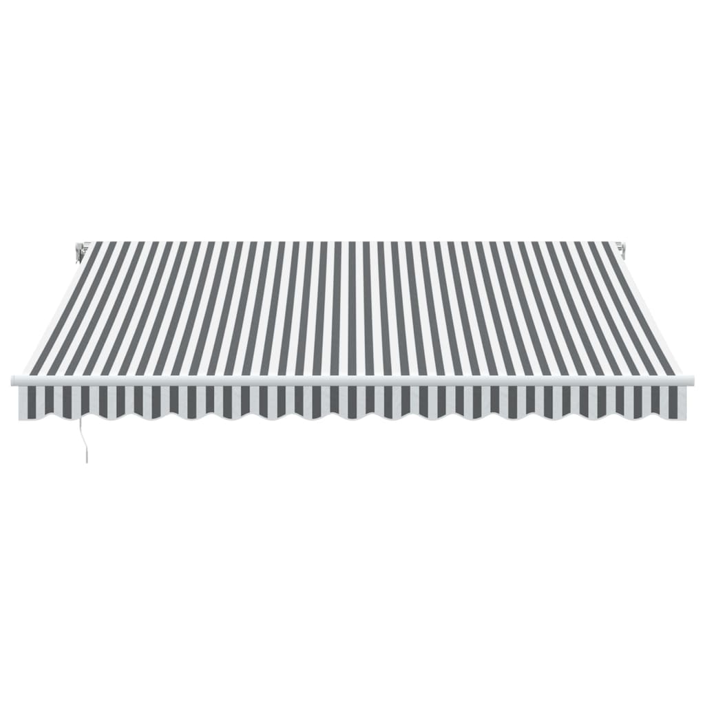 Tenda na ručno uvlačenje antracit i bijela 400 x 350 cm