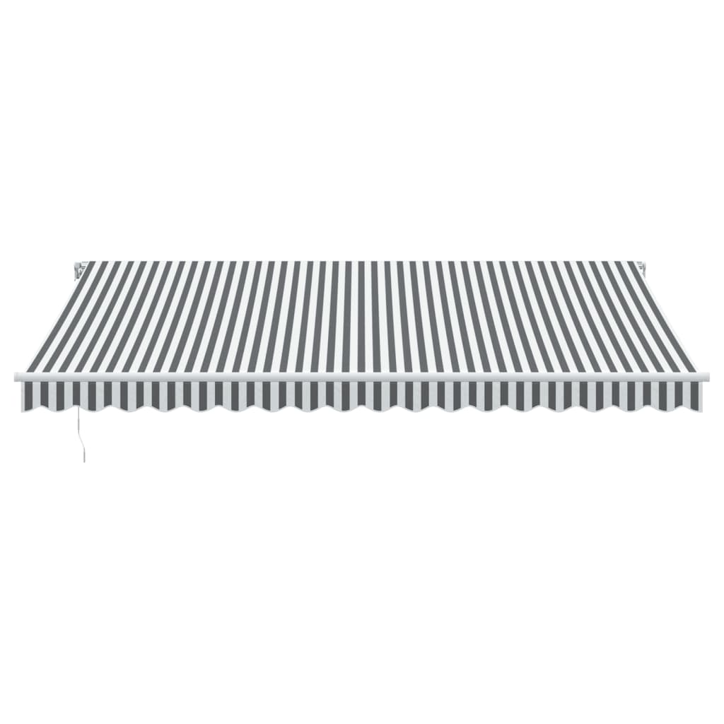 Tenda na ručno uvlačenje s LED antracit i bijela 450 x 350 cm