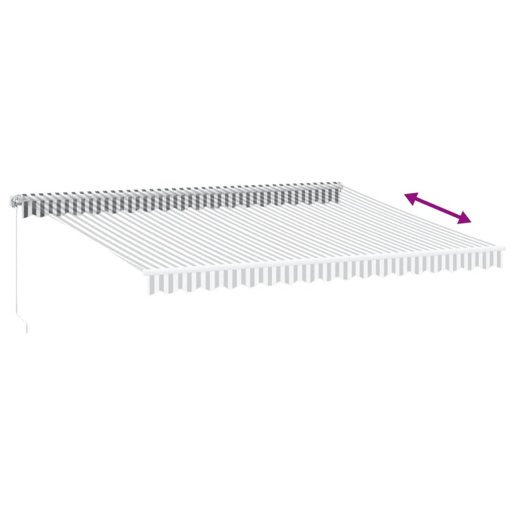 Tenda na ručno uvlačenje s LED antracit i bijela 450 x 350 cm