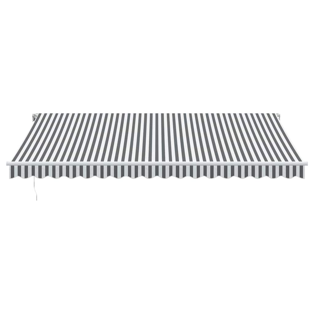 Tenda na automatsko uvlačenje antracit i bijela 450 x 350 cm