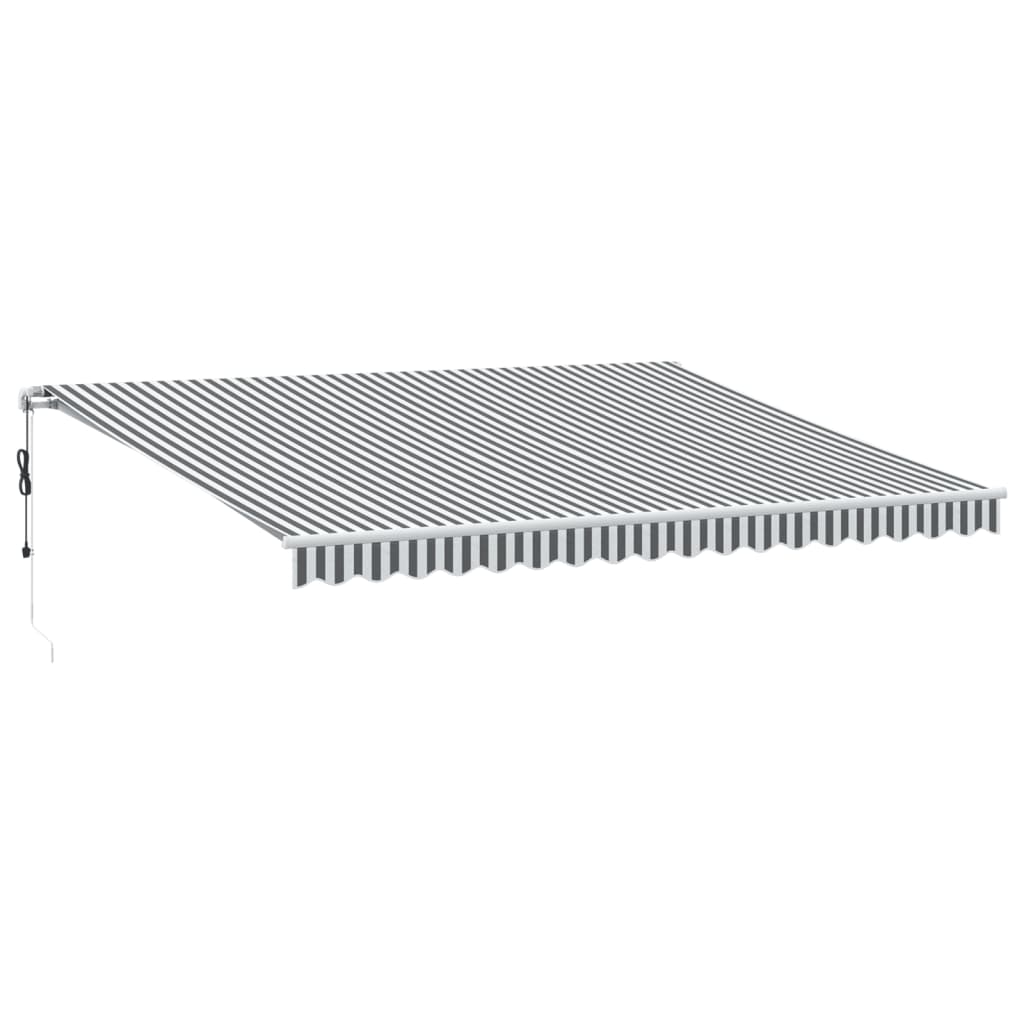 Tenda na automatsko uvlačenje LED antracit i bijela 450x350 cm