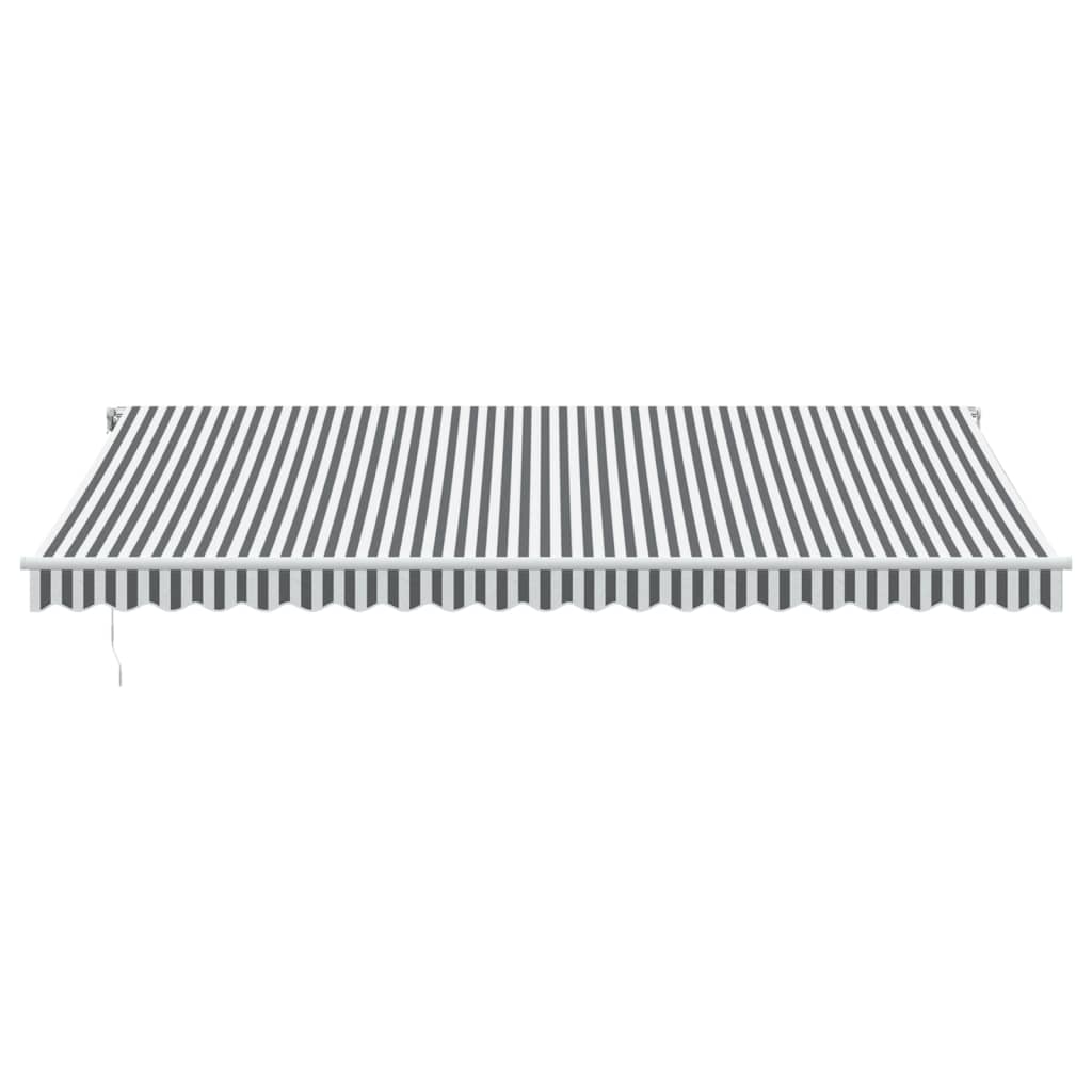 Tenda na automatsko uvlačenje antracit i bijela 500 x 350 cm
