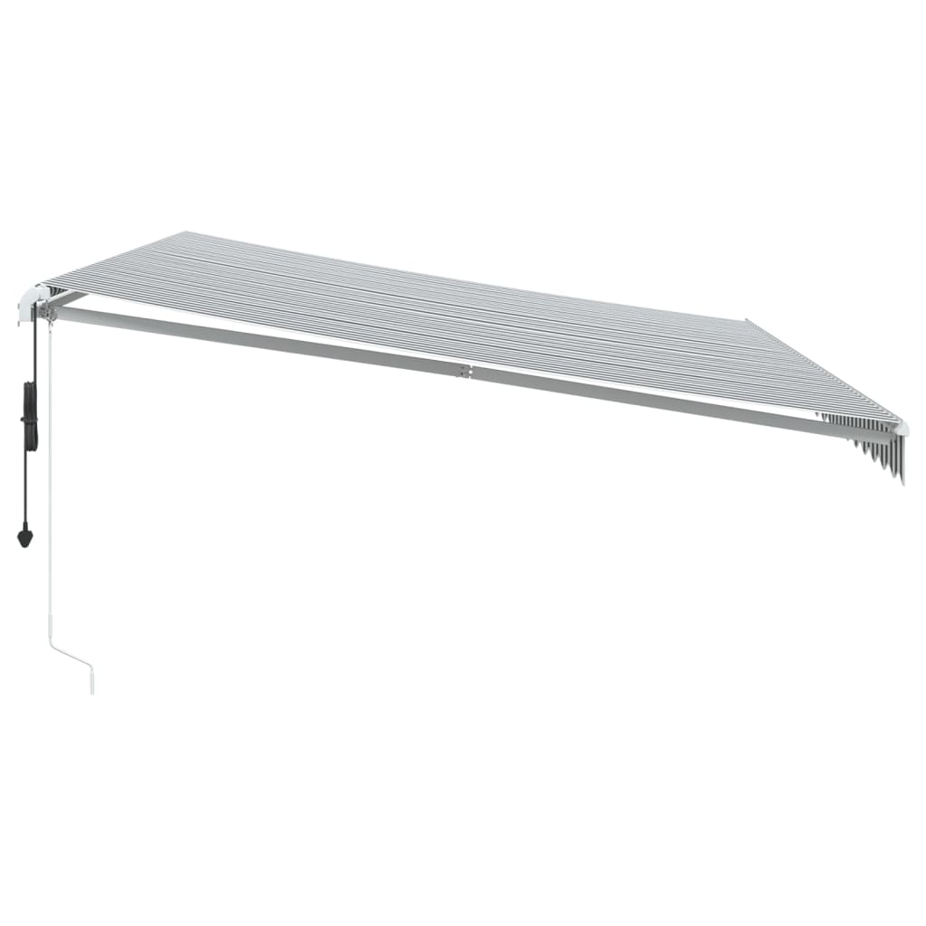 Tenda na automatsko uvlačenje LED antracit i bijela 500x350 cm