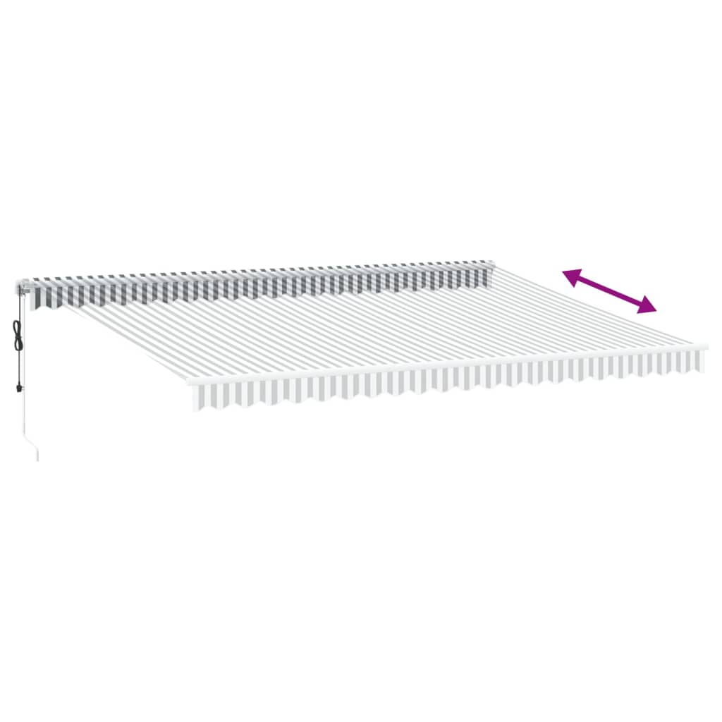 Tenda na automatsko uvlačenje LED antracit i bijela 500x350 cm