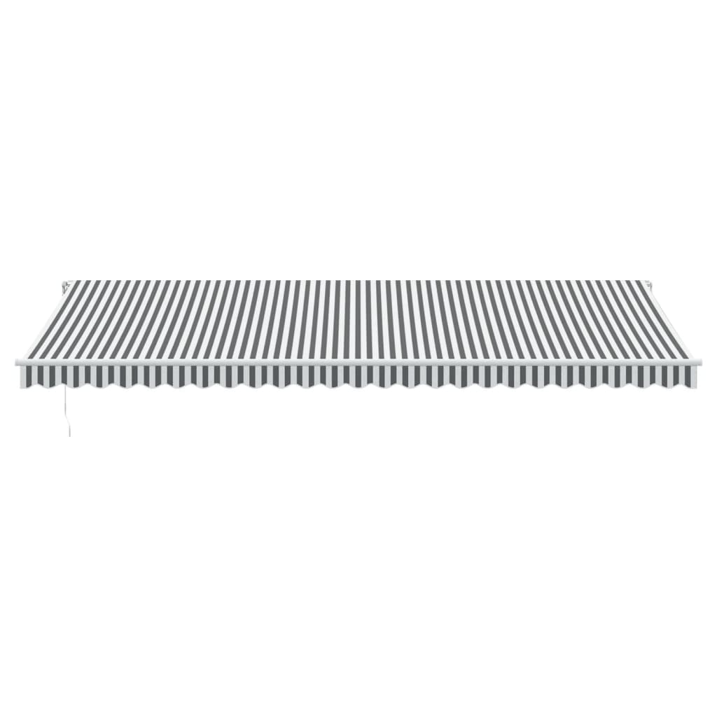 Tenda na ručno uvlačenje s LED antracit i bijela 600 x 350 cm