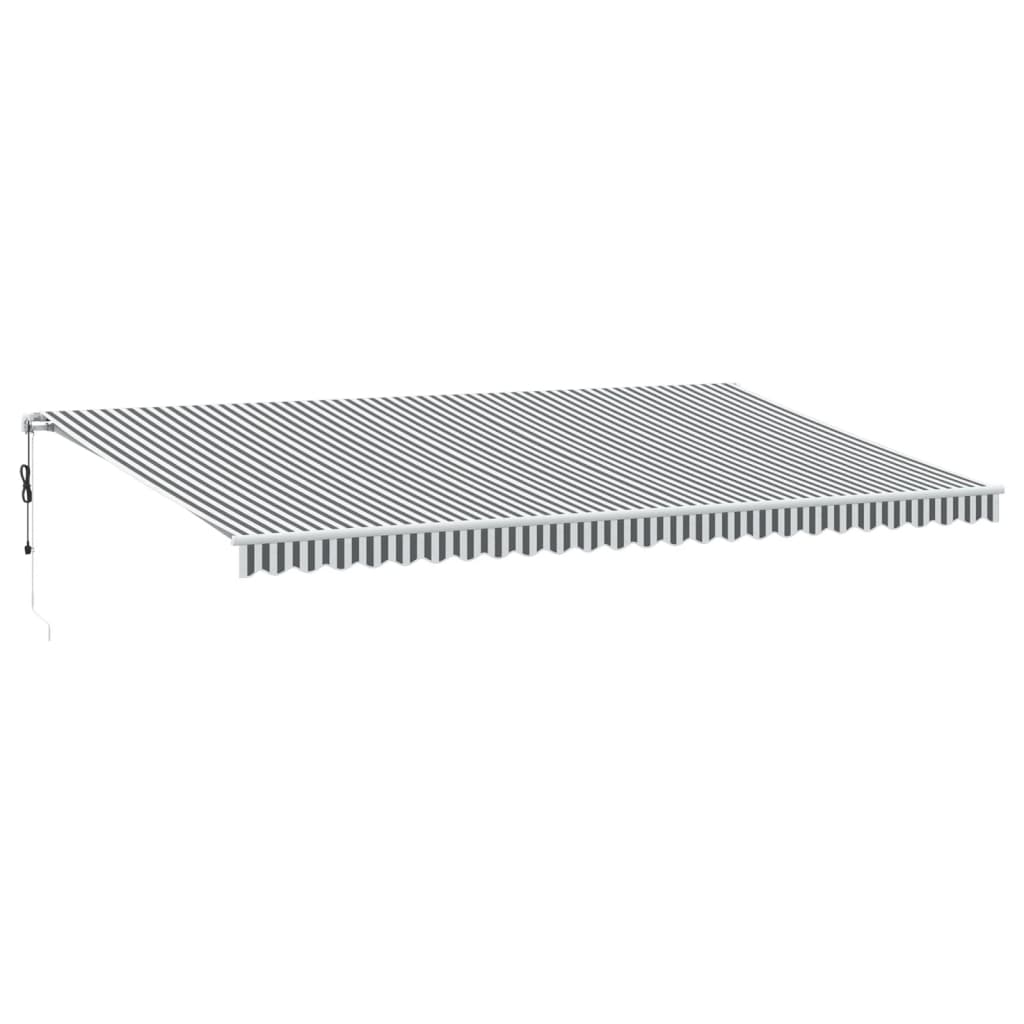 Tenda na automatsko uvlačenje LED antracit i bijela 600x350 cm