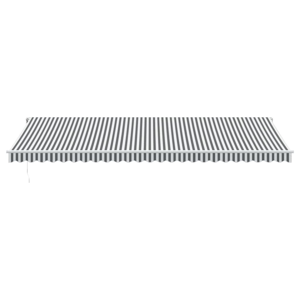 Tenda na automatsko uvlačenje LED antracit i bijela 600x350 cm