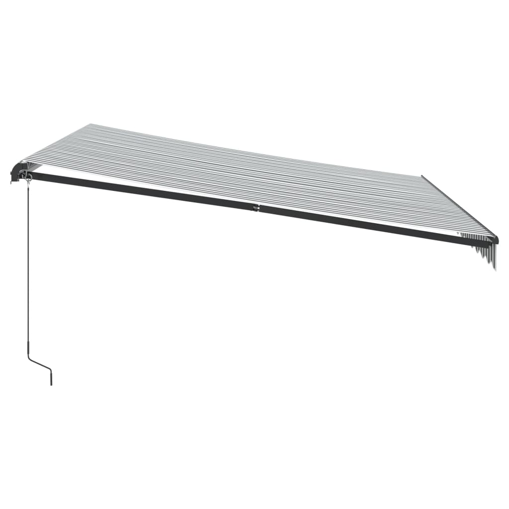 Tenda na ručno uvlačenje s LED antracit i bijela 400x350 cm