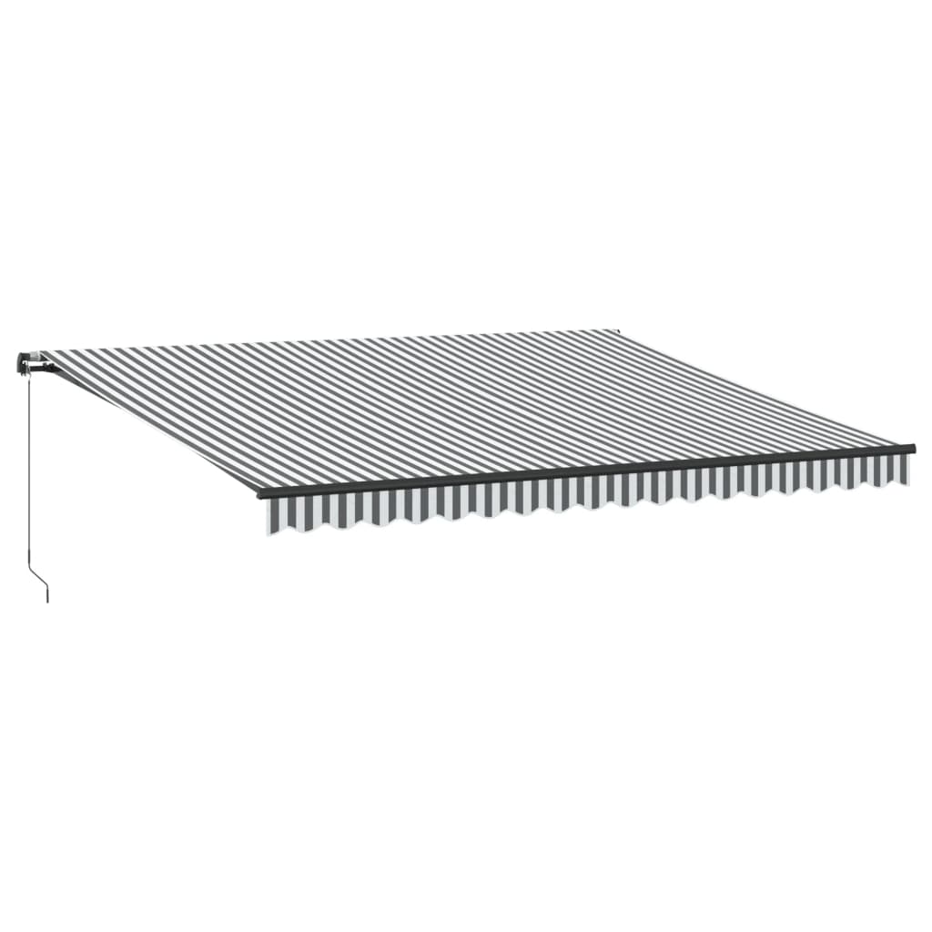 Tenda na ručno uvlačenje s LED antracit i bijela 450 x 350 cm