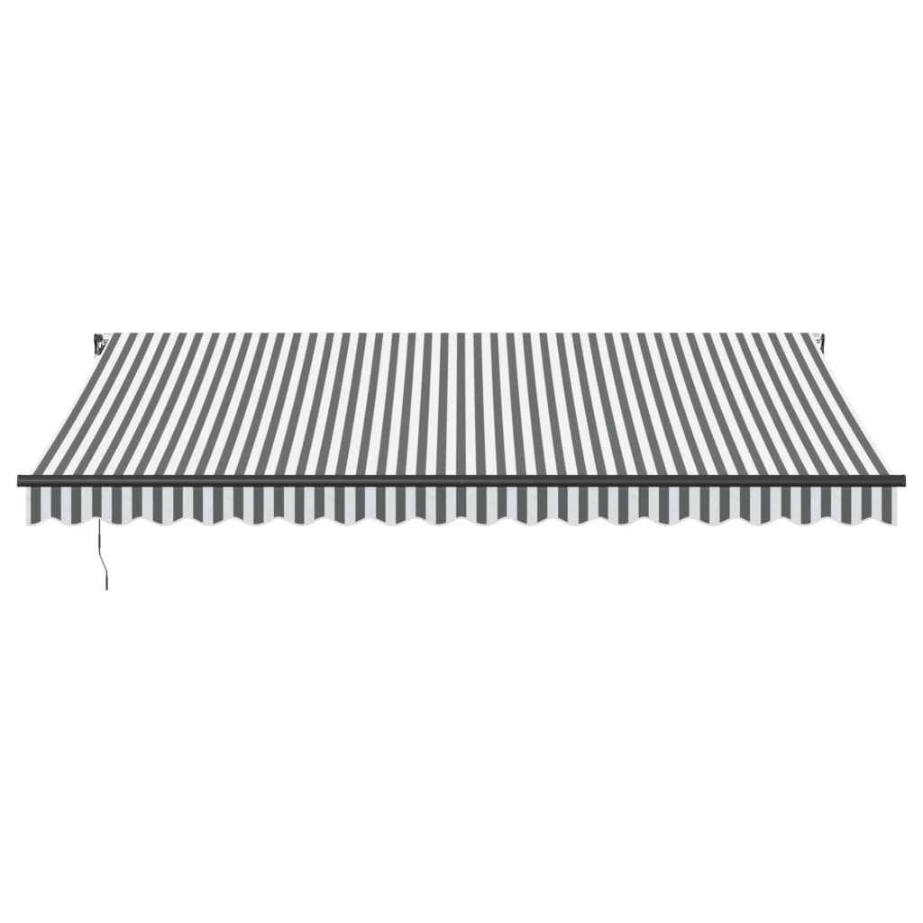Tenda na ručno uvlačenje s LED antracit i bijela 450 x 350 cm
