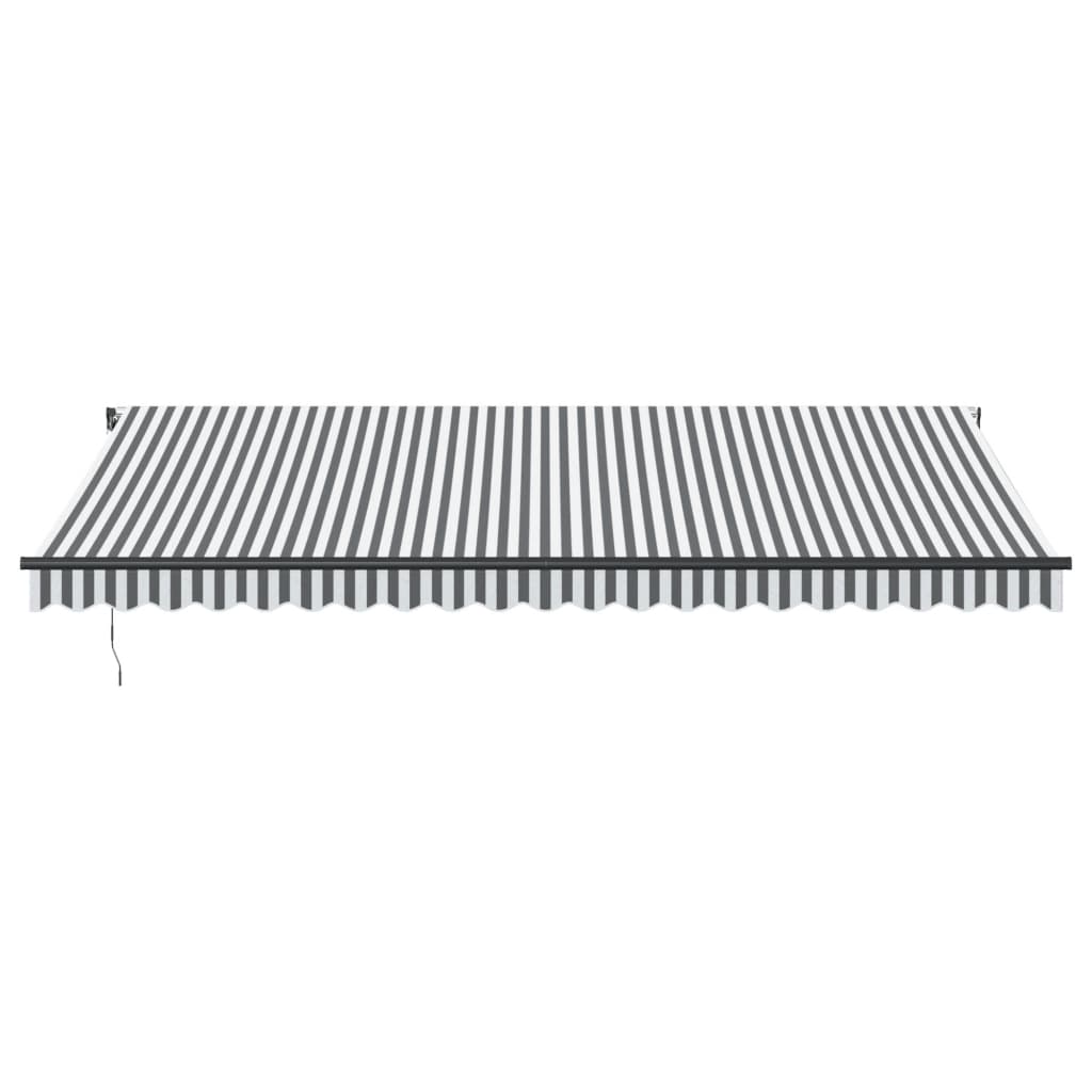 Tenda na automatsko uvlačenje LED antracit i bijela 500x350 cm