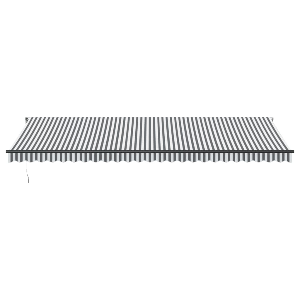 Tenda na automatsko uvlačenje antracit i bijela 600 x 350 cm