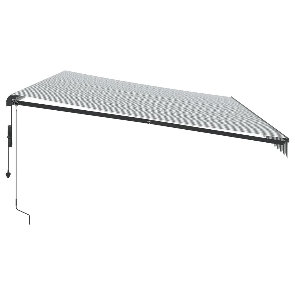 Tenda na automatsko uvlačenje antracit i bijela 600 x 350 cm