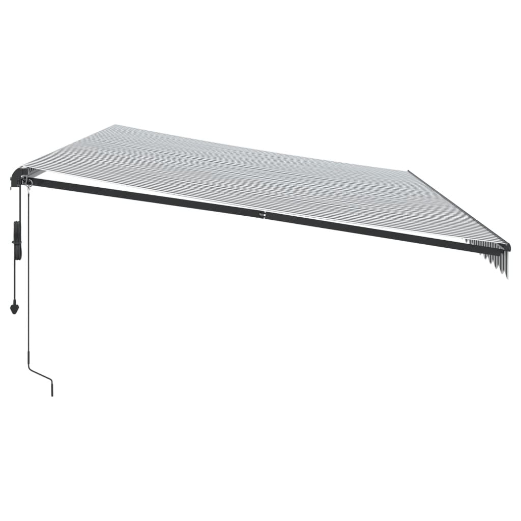 Tenda na automatsko uvlačenje LED antracit i bijela 600x350 cm