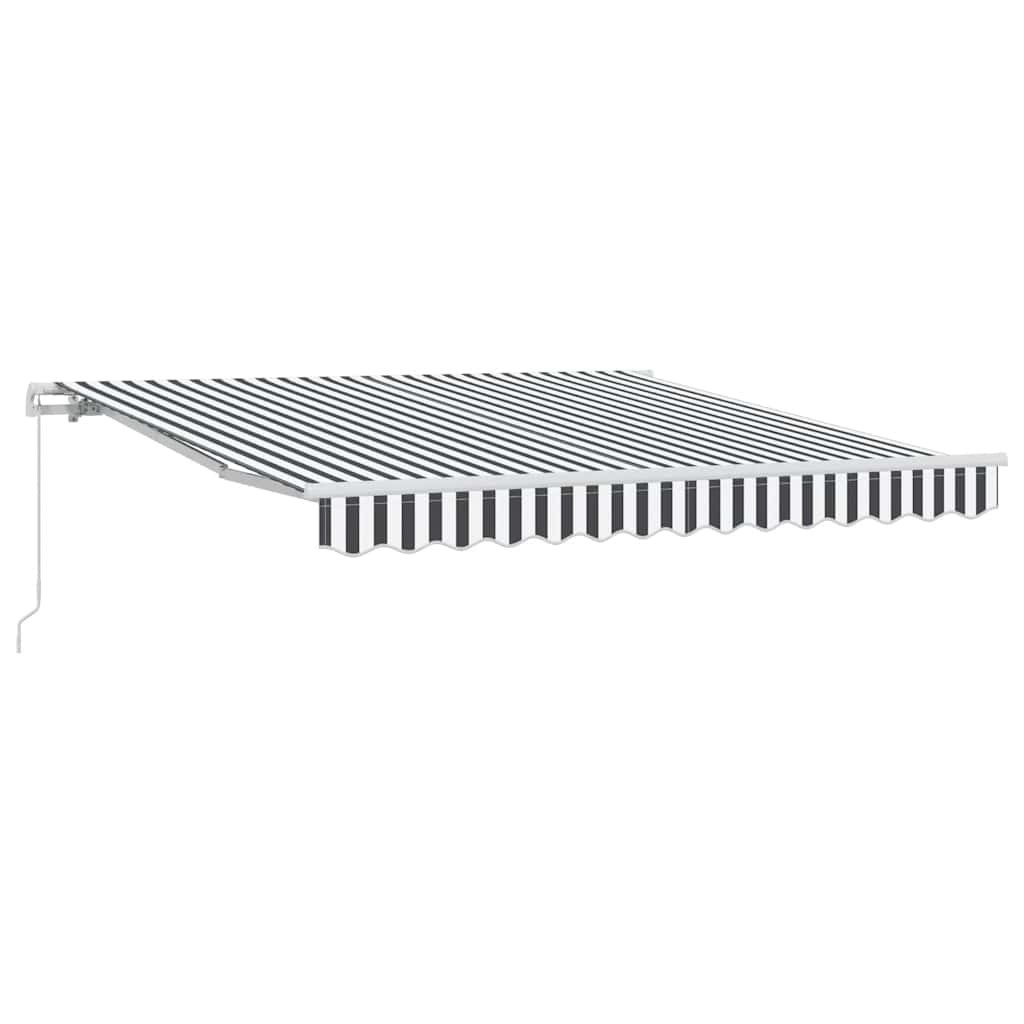 Tenda na ručno uvlačenje antracit i bijela 300 x 250 cm