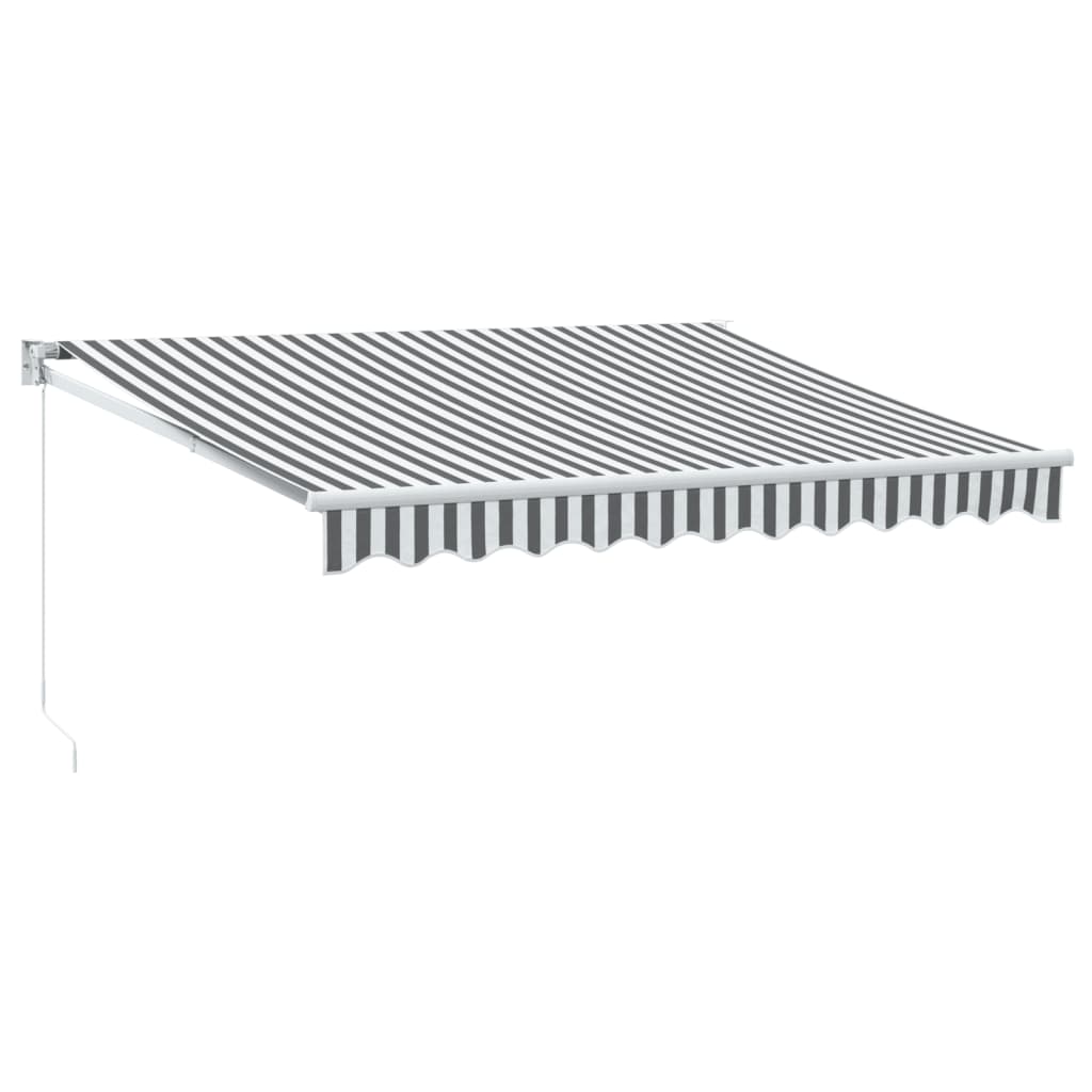 Tenda na uvlačenje antracit i bijela 3x2,5 m tkanina i aluminij