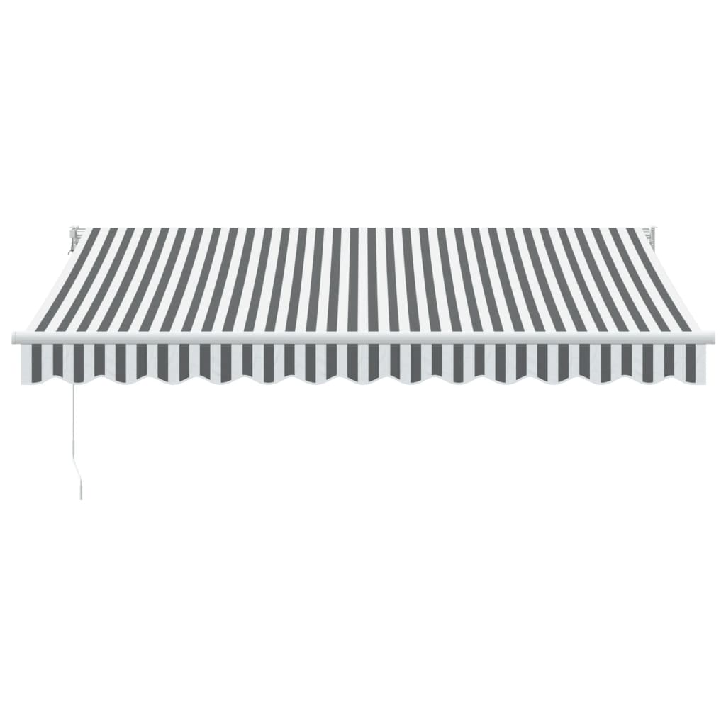 Tenda na uvlačenje antracit-bijela 3,5x2,5 m tkanina i aluminij