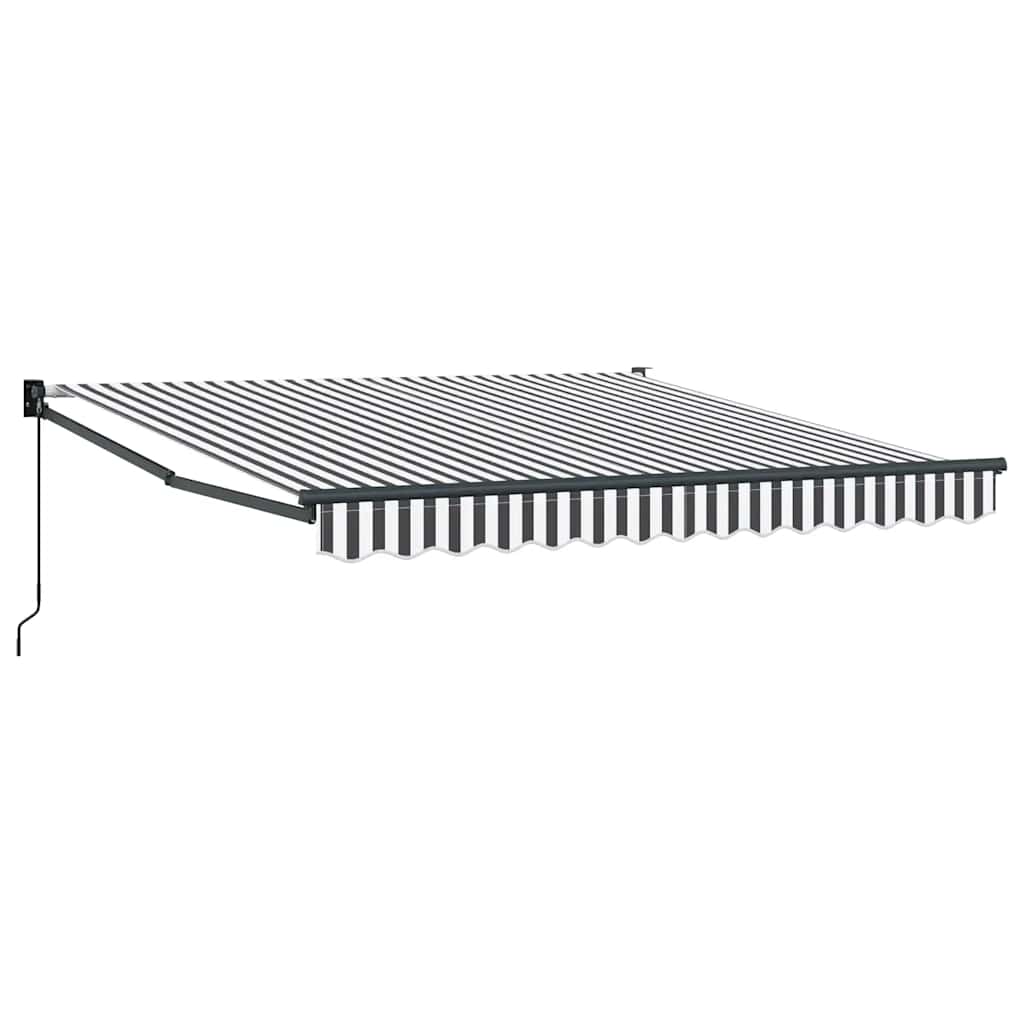 Tenda na uvlačenje antracit i bijela 3x2,5 m tkanina i aluminij