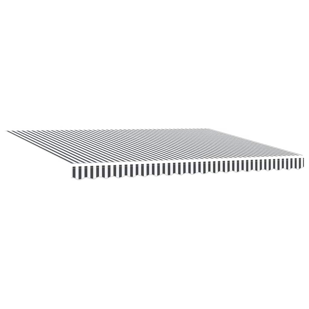 Tenda na uvlačenje antracit-bijela 4,5x3 m tkanina i aluminij