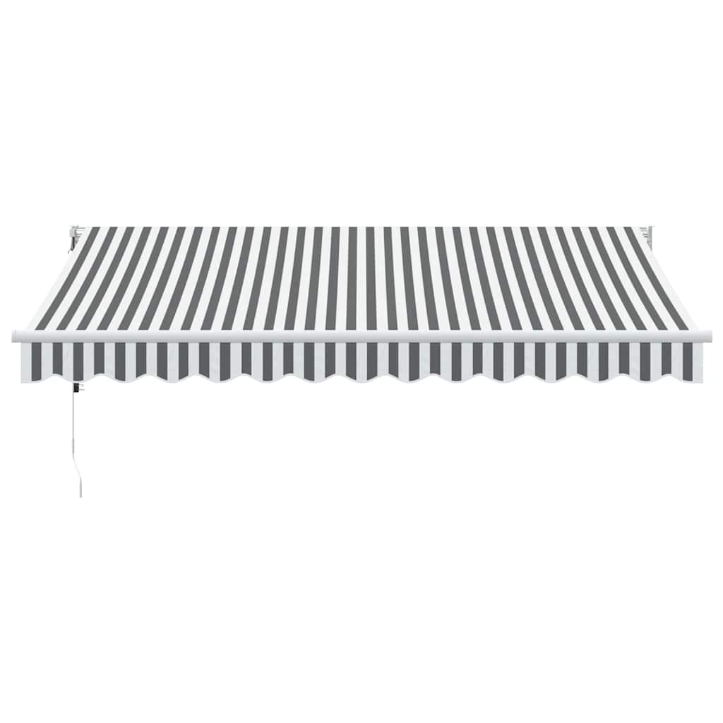 Uvlačiva tenda antracit i bijela 3,5x2,5 m tkanina i aluminij
